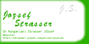 jozsef strasser business card